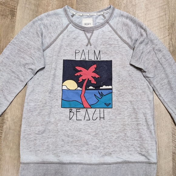 Roxy Gray Sweatshirt Palm Beach - Picture 5 of 7